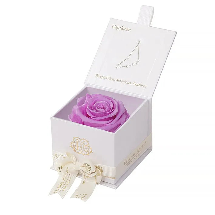Eternal Roses® Astor Gift Box White / Iris Astor Eternal Rose Gift Box - Capricorn