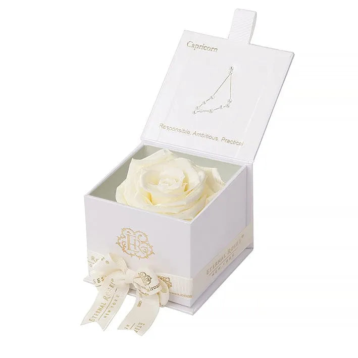 Eternal Roses® Astor Gift Box White / Canary Astor Eternal Rose Gift Box - Capricorn