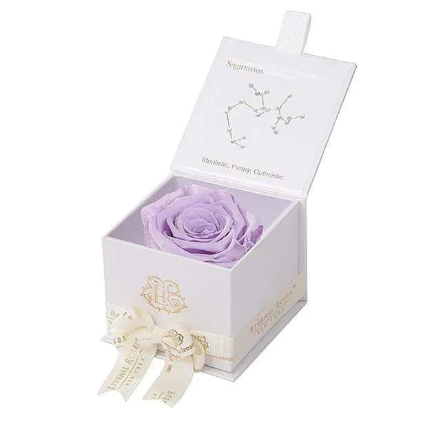Eternal Roses® Astor Gift Box White / Lilac Astor Eternal Rose Gift Box - Sagittarius