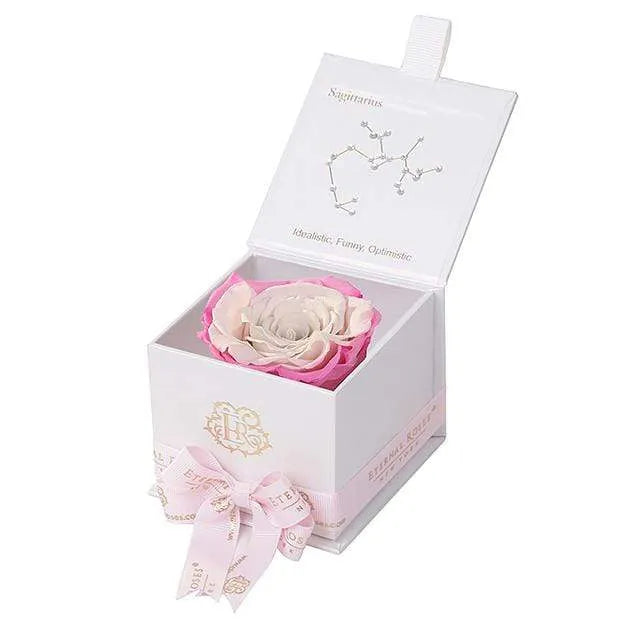 Eternal Roses® Astor Gift Box White / Sweet Pink Astor Eternal Rose Gift Box - Sagittarius