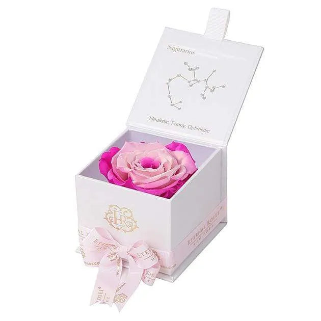 Eternal Roses® Astor Gift Box White / Fuschia Lily Astor Eternal Rose Gift Box - Sagittarius