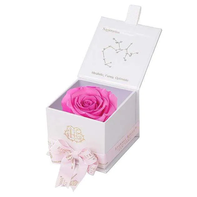 Eternal Roses® Astor Gift Box White / Hot Pink Astor Eternal Rose Gift Box - Sagittarius