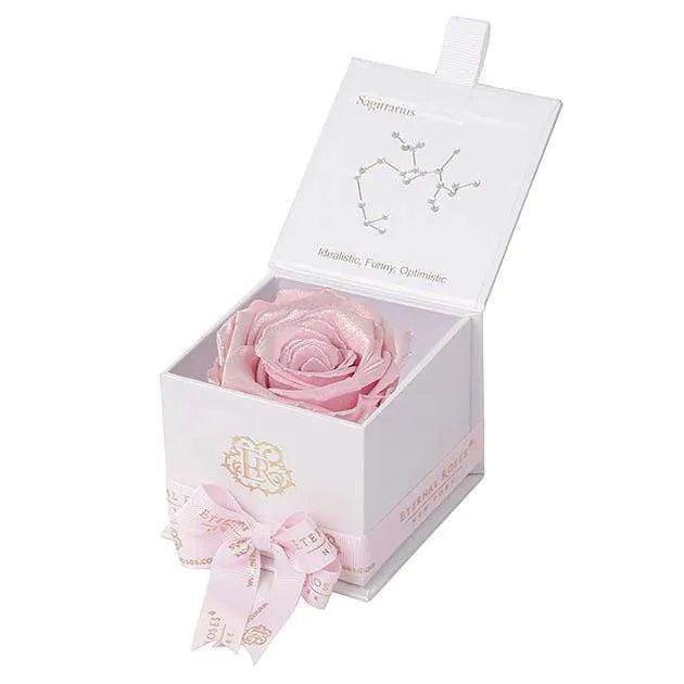 Eternal Roses® Astor Gift Box White / Pearly Pink Astor Eternal Rose Gift Box - Sagittarius