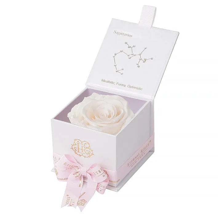 Eternal Roses® Astor Gift Box White / Mimosa Astor Eternal Rose Gift Box - Sagittarius