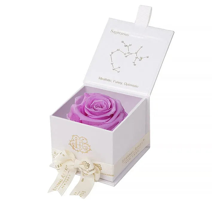 Eternal Roses® Astor Gift Box White / Iris Astor Eternal Rose Gift Box - Sagittarius