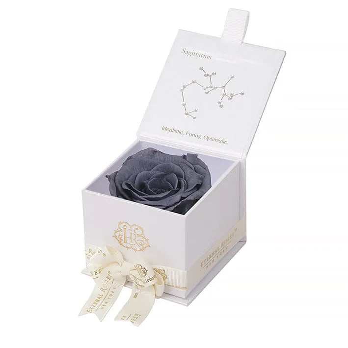 Eternal Roses® Astor Gift Box White / Stormy Astor Eternal Rose Gift Box - Sagittarius