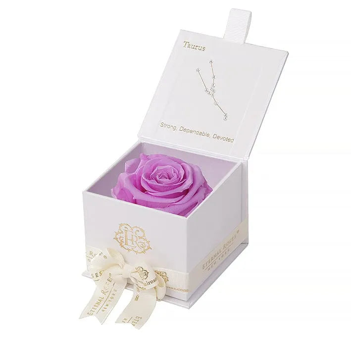 Eternal Roses® Astor Gift Box White / Iris Astor Eternal Rose Gift Box - Taurus
