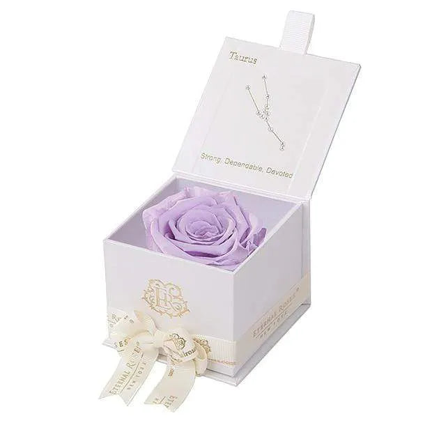 Eternal Roses® Astor Gift Box White / Lilac Astor Eternal Rose Gift Box - Taurus