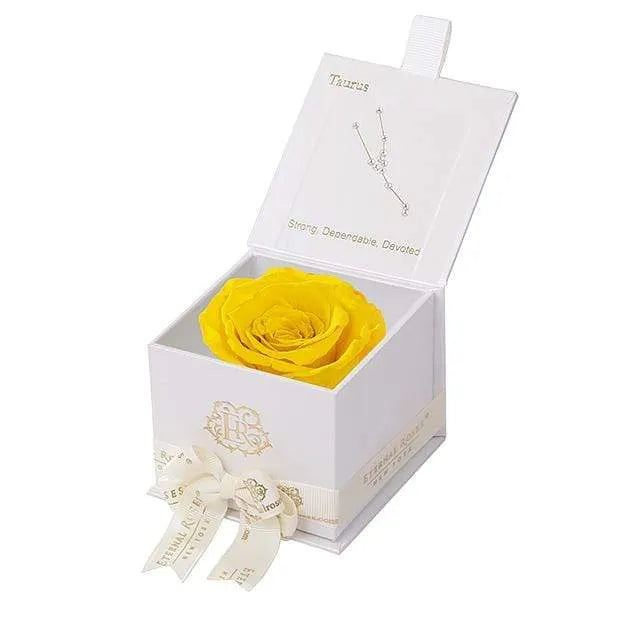 Eternal Roses® Astor Gift Box White / Friendship Yellow Astor Eternal Rose Gift Box - Taurus