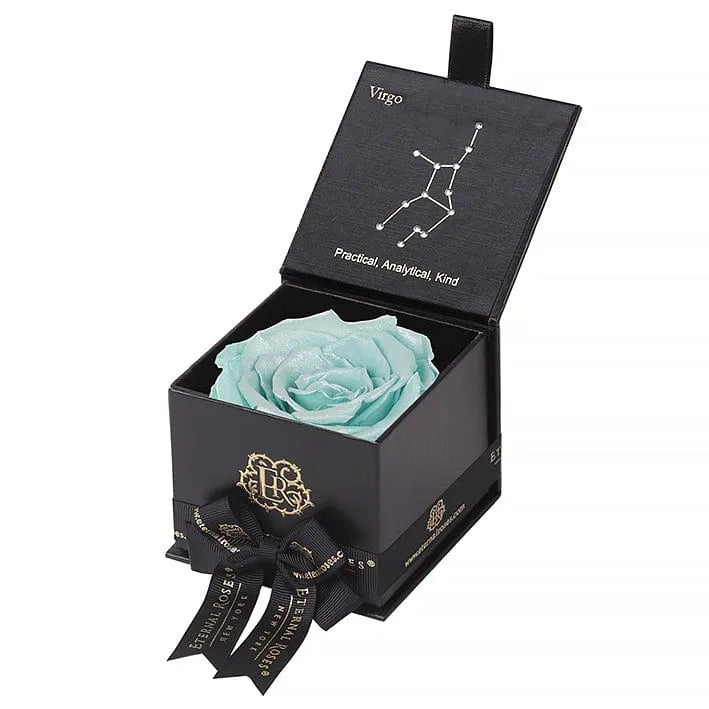 Eternal Roses® Astor Gift Box Black / Pearly Tiffany Blue Astor Eternal Rose Gift Box - Virgo