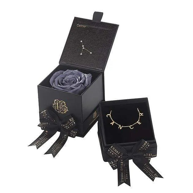 Eternal Roses® Astor Gift Box Stormy Cancer Astor Box & Necklace Bundle