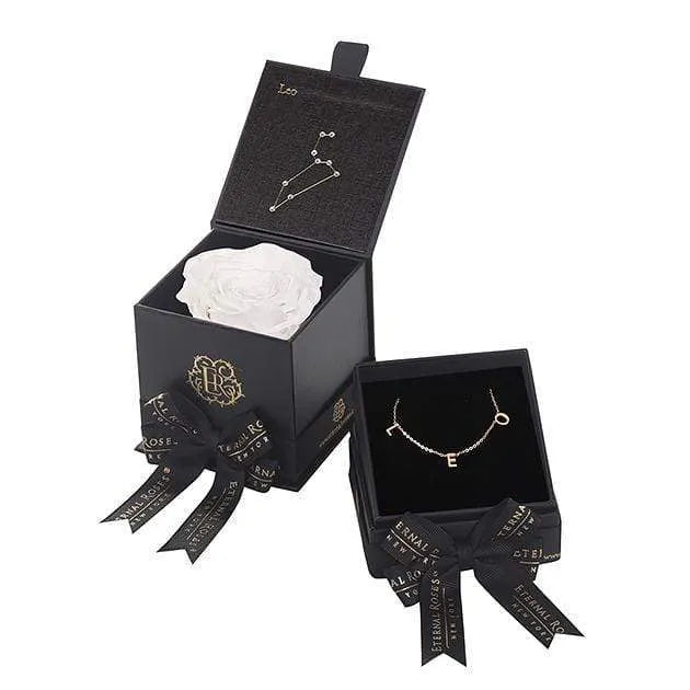 Eternal Roses® Astor Gift Box Frost Leo Astor Box & Necklace Bundle