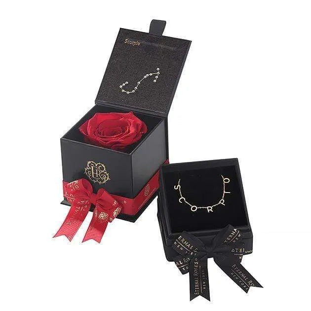 Eternal Roses® Astor Gift Box Scarlet Scorpio Astor Box & Necklace Bundle