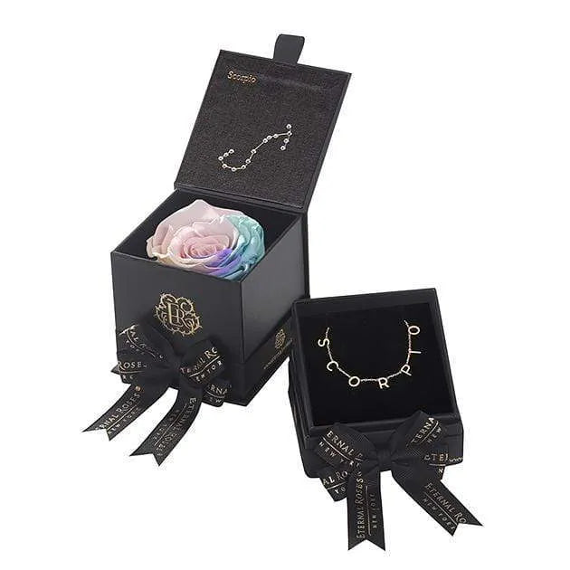 Eternal Roses® Astor Gift Box Candy Rainbow Scorpio Astor Box & Necklace Bundle