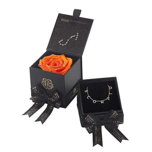 Eternal Roses® Astor Gift Box Sunset Scorpio Astor Box & Necklace Bundle