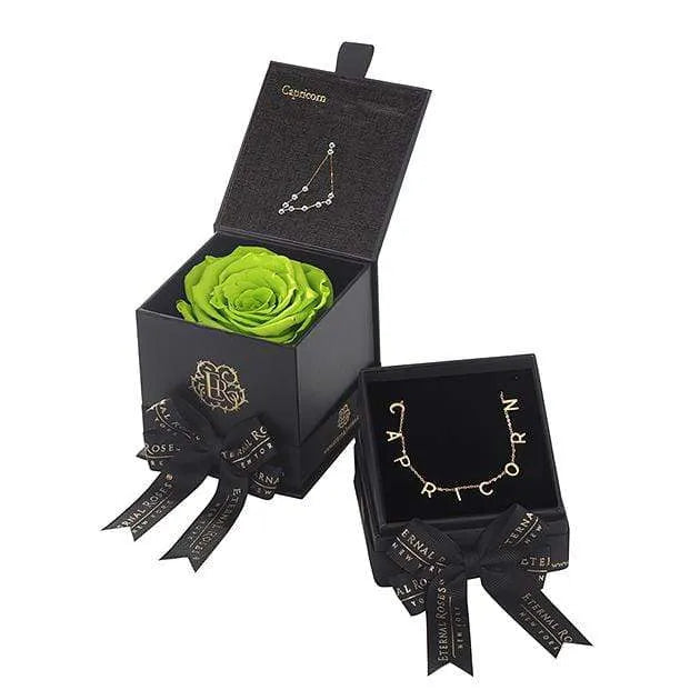 Eternal Roses® Mojito Capricorn Astor Box & Necklace Bundle