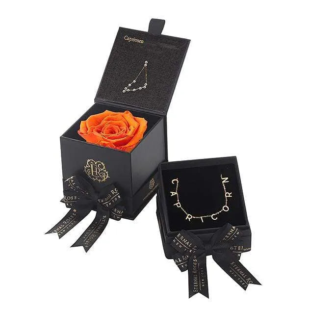 Eternal Roses® Sunset Capricorn Astor Box & Necklace Bundle