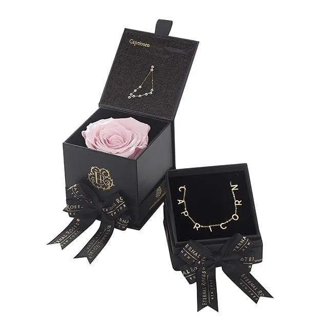 Eternal Roses® Blush Capricorn Astor Box & Necklace Bundle