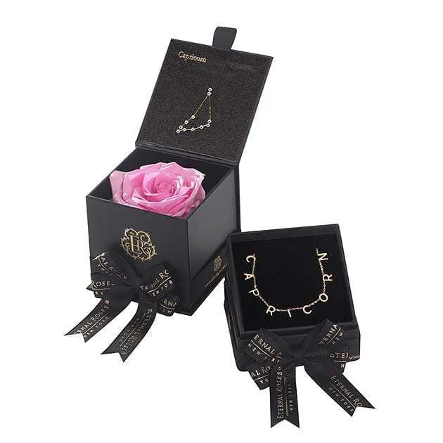 Eternal Roses® Primrose Capricorn Astor Box & Necklace Bundle