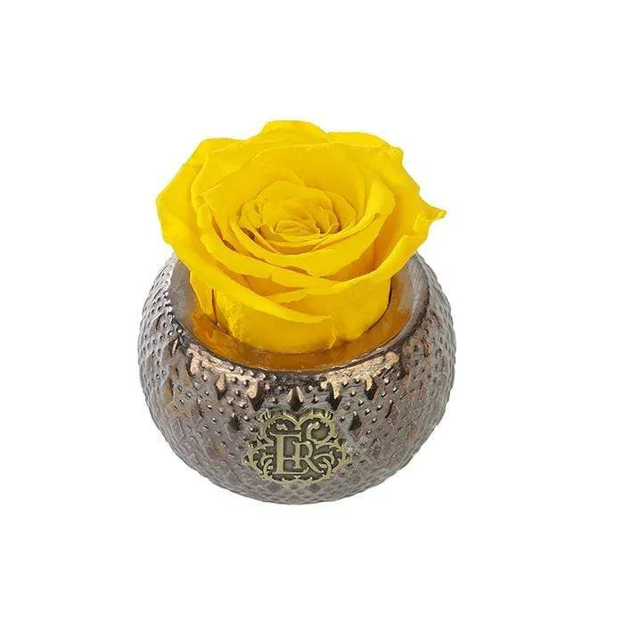 Eternal Roses® Centerpiece Friendship Yellow Mini Soho Steel Eternal Luxury Rose