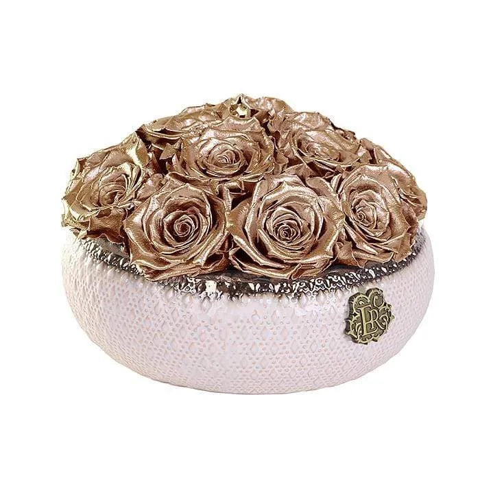 Eternal Roses® Centerpiece Small / Gold Soho CLASSIC Eternal Roses Arrangement