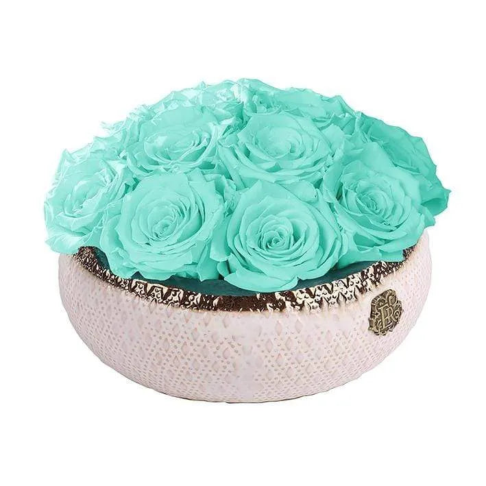 Eternal Roses® Centerpiece Small / Tiffany Blue Soho CLASSIC Eternal Roses Arrangement