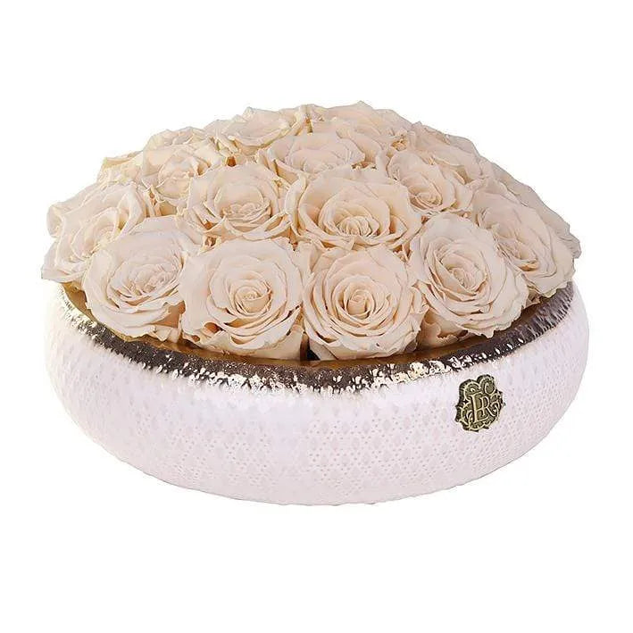 Eternal Roses® Centerpiece Medium / Champagne Soho CLASSIC Eternal Roses Arrangement