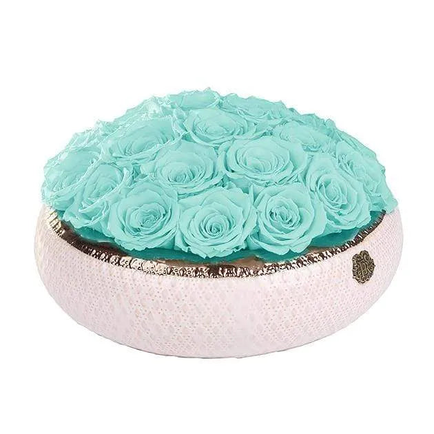 Eternal Roses® Centerpiece Medium / Tiffany Blue Soho CLASSIC Eternal Roses Arrangement