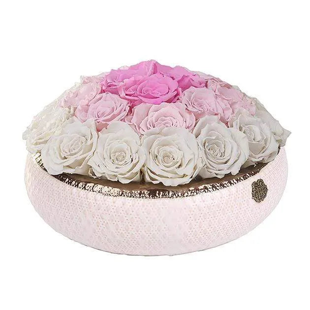 Eternal Roses® Centerpiece Soho Rose Arrangement in Snow Angel, medium