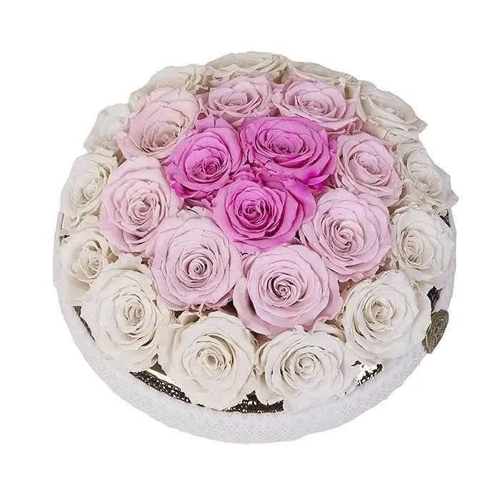 Eternal Roses® Centerpiece Soho Rose Arrangement in Snow Angel, medium