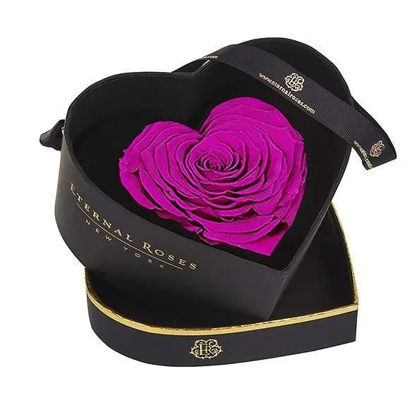 Eternal Roses® Black Chelsea Eternal Rose Gift Box in Orchid