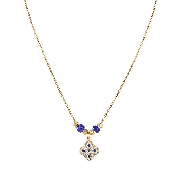 Eternal Roses® Clover Pave Necklace in Sapphire