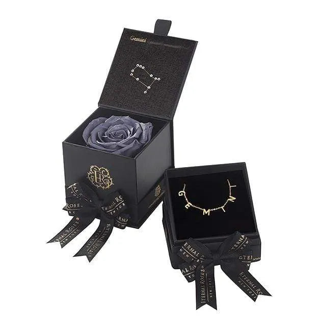 Eternal Roses® Stormy Gemini Astor Box & Necklace Bundle