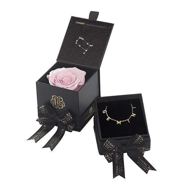 Eternal Roses® Blush Gemini Astor Box & Necklace Bundle