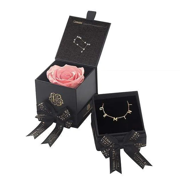 Eternal Roses® Amarylis Gemini Astor Box & Necklace Bundle