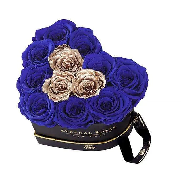 Gold Rose & blue Roses combination of Eternal Roses® Gift Box. Shop Black Chelsea Eternal Rose Gift Box in gold rose 