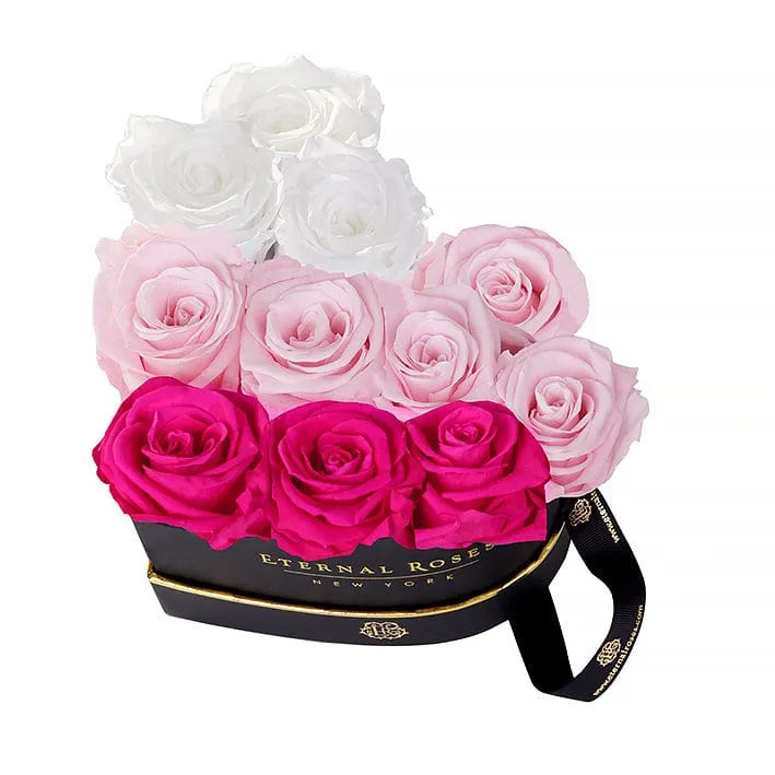 Eternal Roses® Gift Box Black Chelsea Gift Box in Flamingo