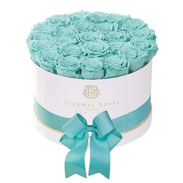 Eternal Roses® Gift Box White / Tiffany Blue Empire Gift Box - Large
