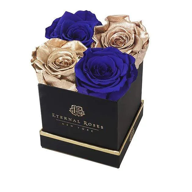 Eternal Roses® Gift Box Black Graduation Day Lennox Gift Box Small in Royal Gold