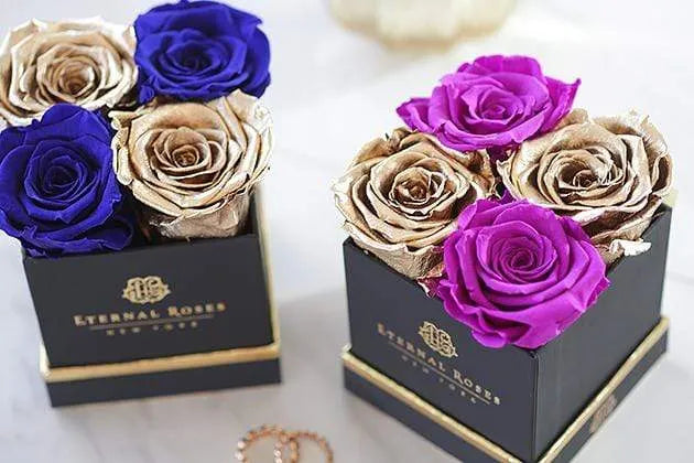 Eternal Roses® Gift Box Graduation Day Lennox Gift Box Small in Royal Gold