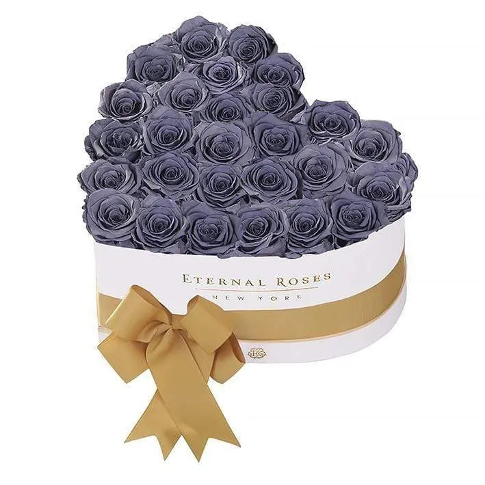 Eternal Roses® Gift Box White / Stormy Grand Chelsea Eternal Rose Gift Box