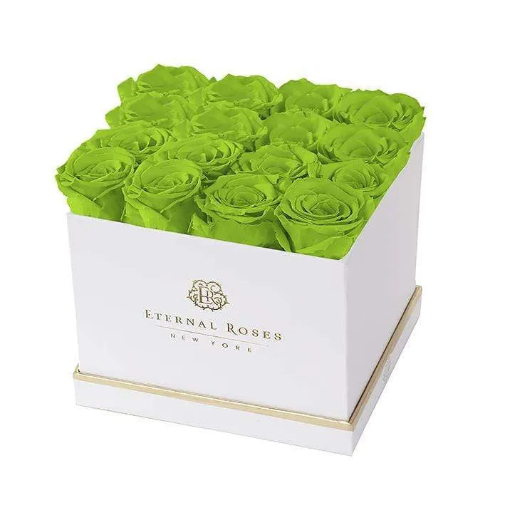Eternal Roses® Gift Box White / Mojito Lennox 16 Eternal Rose Gift Box - Best Gift for Birthday/Anniversary
