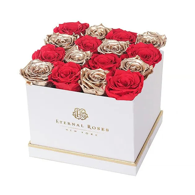 Eternal Roses® Gift Box White / Be Mine Lennox 16 Eternal Rose Gift Box - Best Gift for Birthday/Anniversary