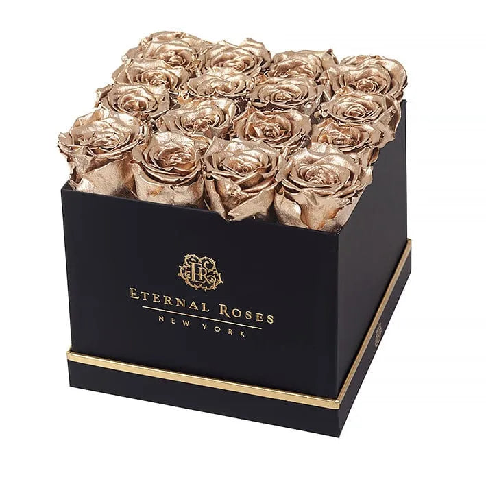 Eternal Roses® Gift Box Black / Gold Lennox 16 Eternal Rose Gift Box - Best Gift for Birthday/Anniversary