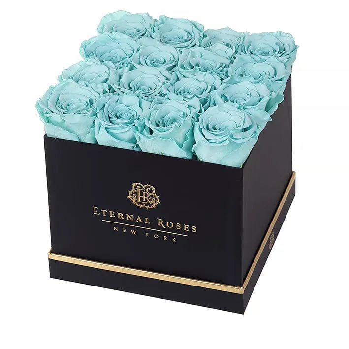 Eternal Roses® Gift Box Black / Tiffany Blue Lennox 16 Eternal Rose Gift Box - Best Gift for Birthday/Anniversary