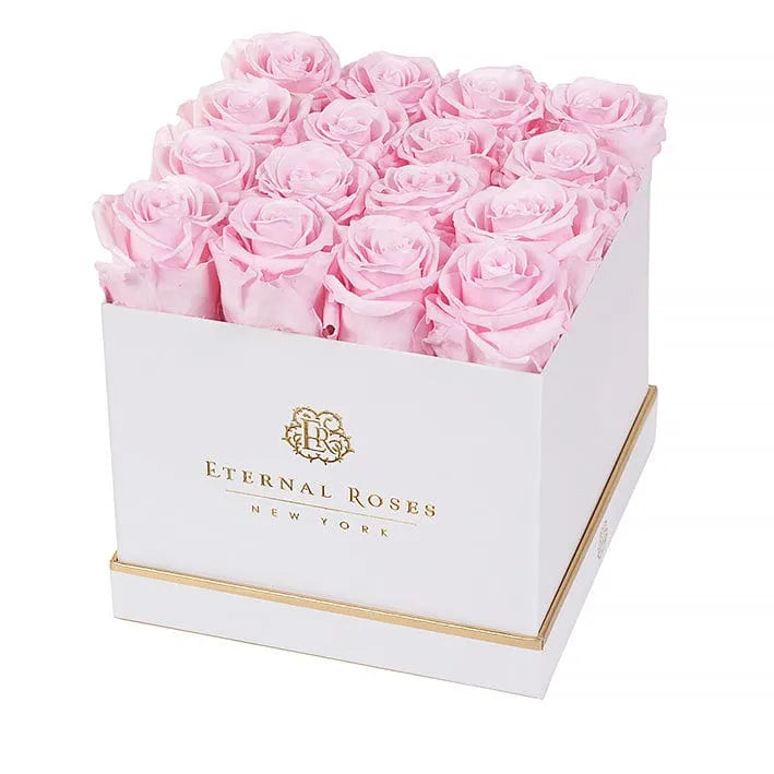 Eternal Roses® Gift Box White / Pink Martini Lennox 16 Eternal Rose Gift Box - Best Gift for Birthday/Anniversary