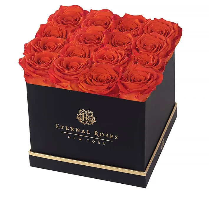 Eternal Roses® Gift Box Black / Sunset Lennox 16 Eternal Rose Gift Box - Best Gift for Birthday/Anniversary