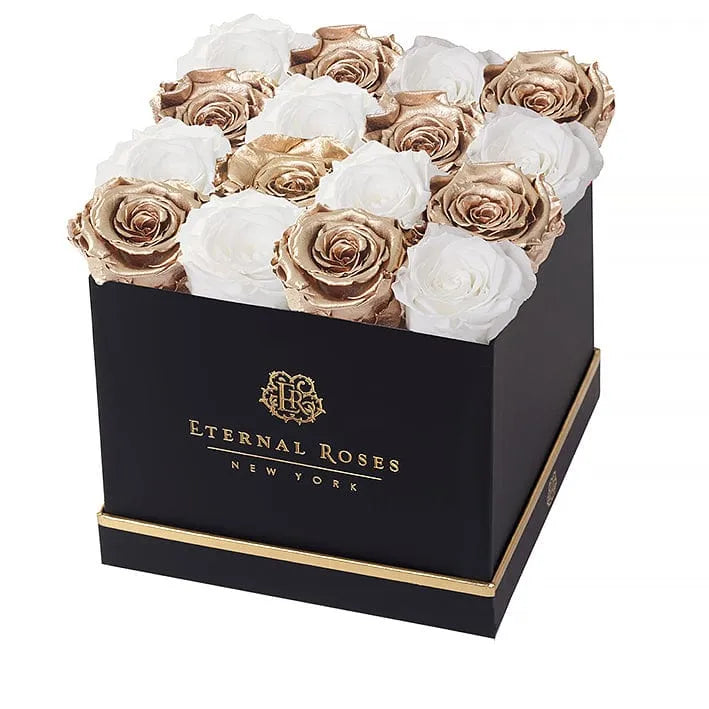 Eternal Roses® Gift Box Black / Baroque Lennox 16 Eternal Rose Gift Box - Best Gift for Birthday/Anniversary