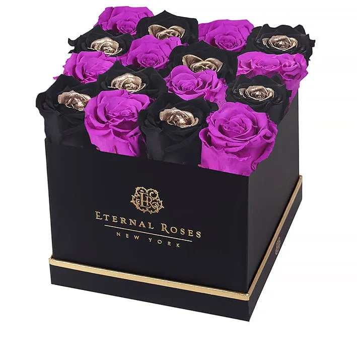 Eternal Roses® Gift Box Black / Eye of the Tiger Lennox 16 Eternal Rose Gift Box - Best Gift for Birthday/Anniversary