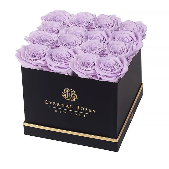 Eternal Roses® Gift Box Black / Lilac Lennox 16 Eternal Rose Gift Box - Best Gift for Birthday/Anniversary
